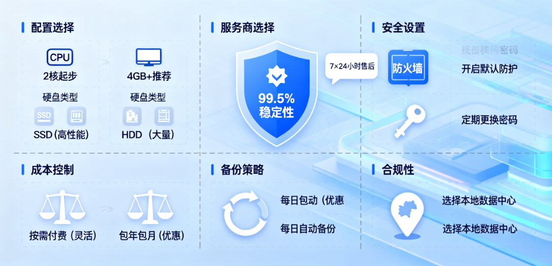 个人租用云服务器注意事项